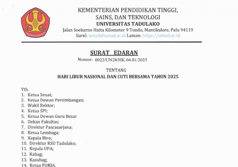 Pengumuman Hari Libur dan Cuti Bersama Tahun 2025